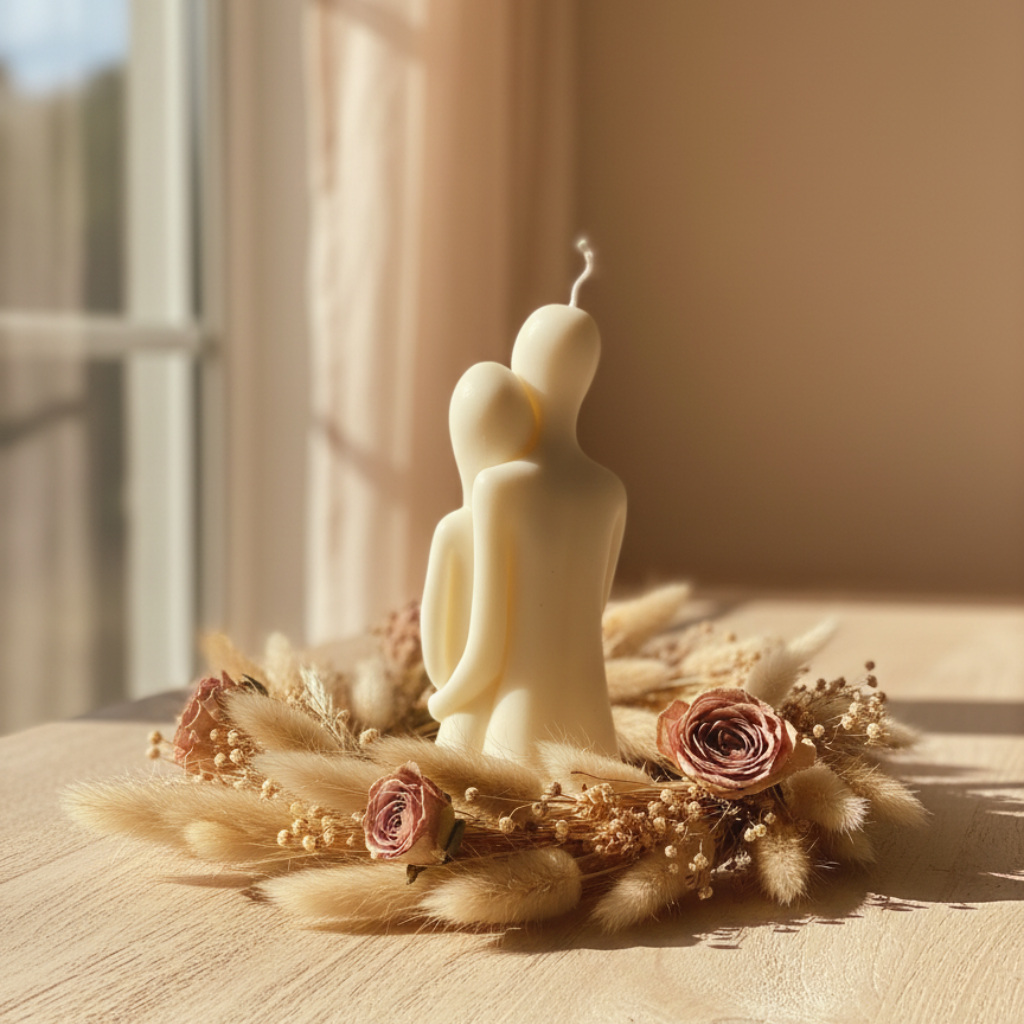 Vela Decorativa Pareja Abrazo - Amor Eterno