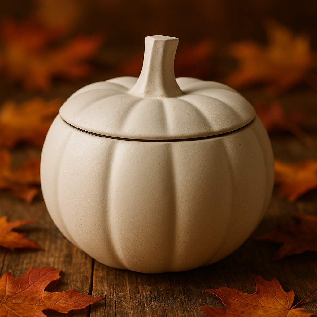 Recipiente Calabaza Decorativo Blanco - Grande