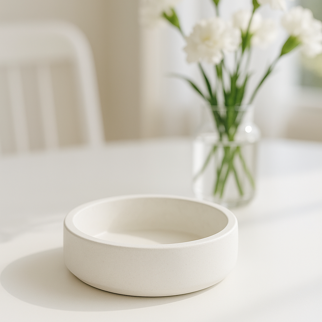 Cuenco Decorativo Minimalista Blanco