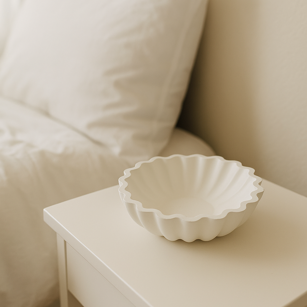 Cuenco Concha Marina Decorativo Blanco