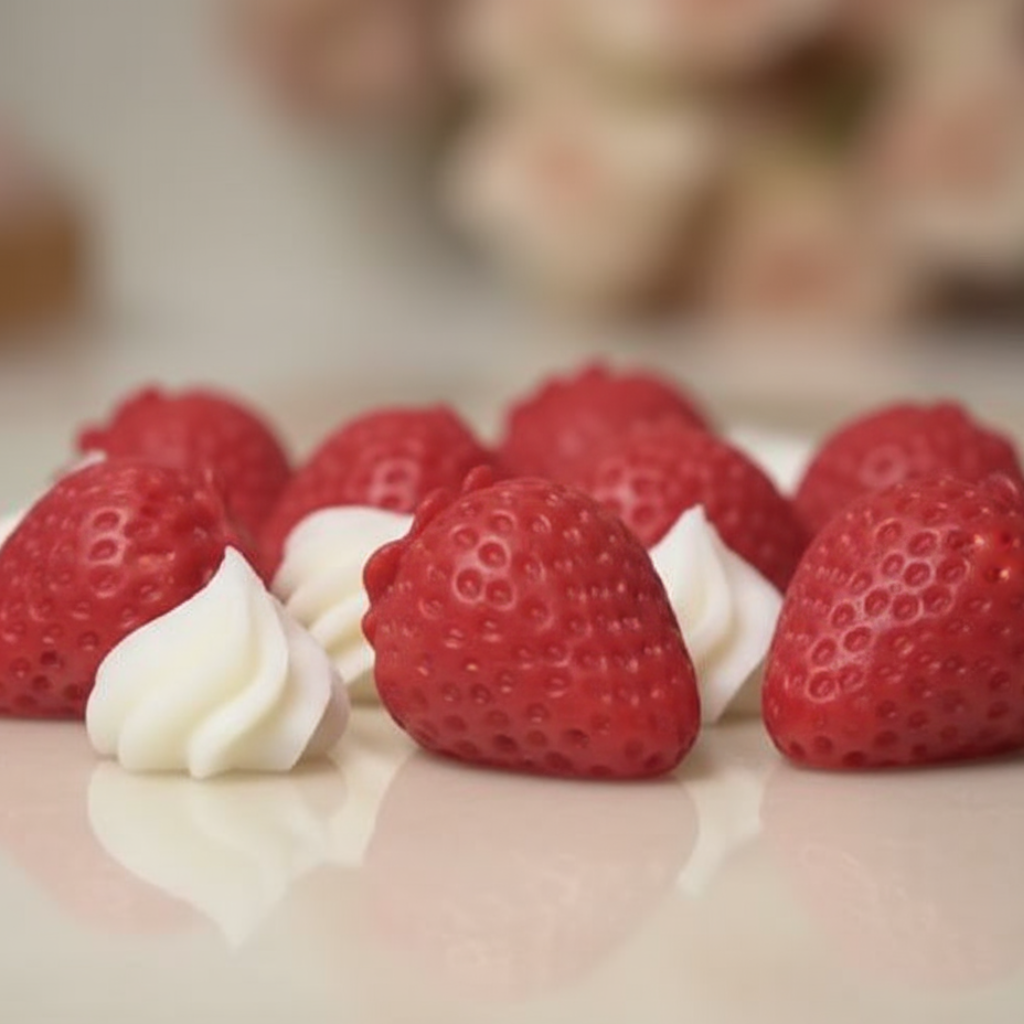 Wax Melts Fresa y Nata - Aroma Dulce (+ 100 horas)