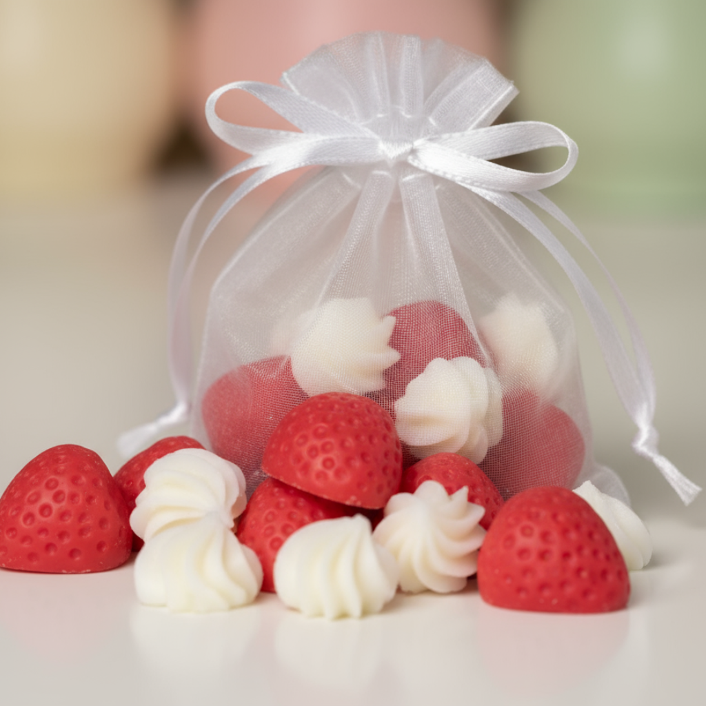 Wax Melts Fresa y Nata - Aroma Dulce (+ 100 horas)