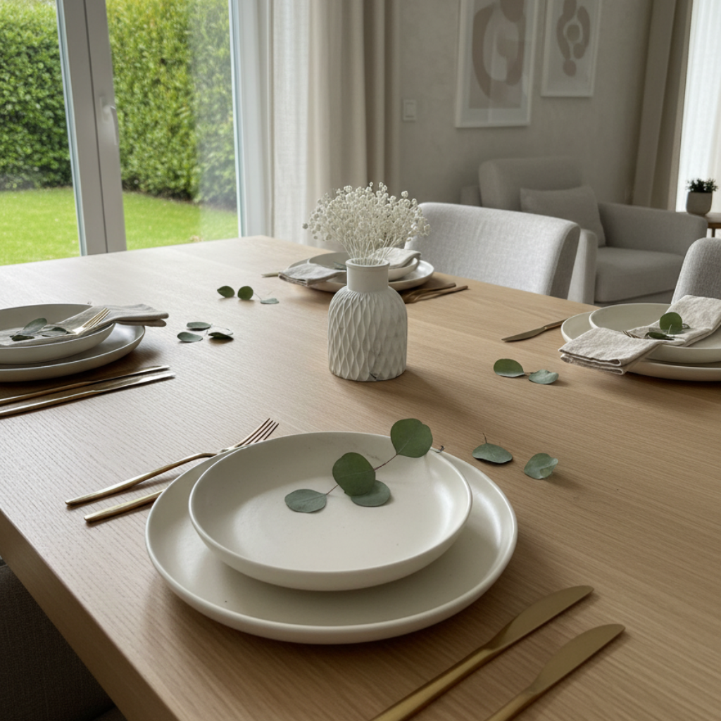 Jarrón Decorativo con Textura Acanalada y Detalle de Cuerda