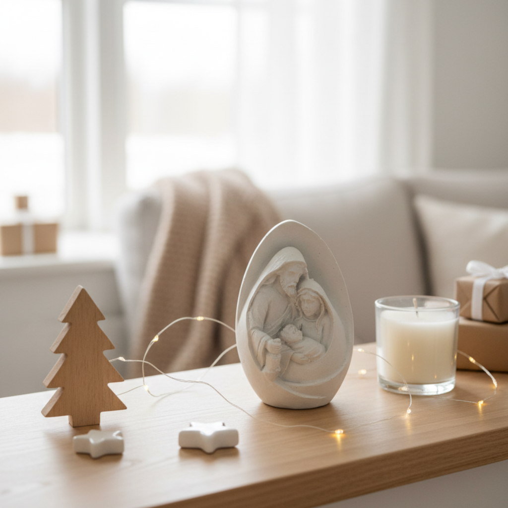 Belén Sagrada Familia Huevo - Decoración Navideña Mini