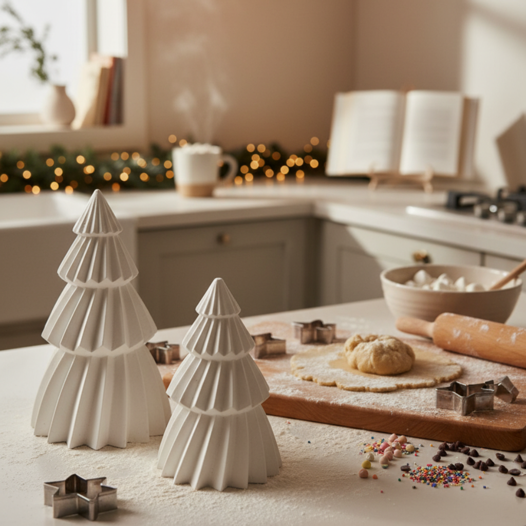 Set Árboles Navidad Geométricos - 2 Tamaños