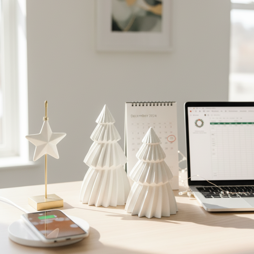 Set Árboles Navidad Geométricos - 2 Tamaños