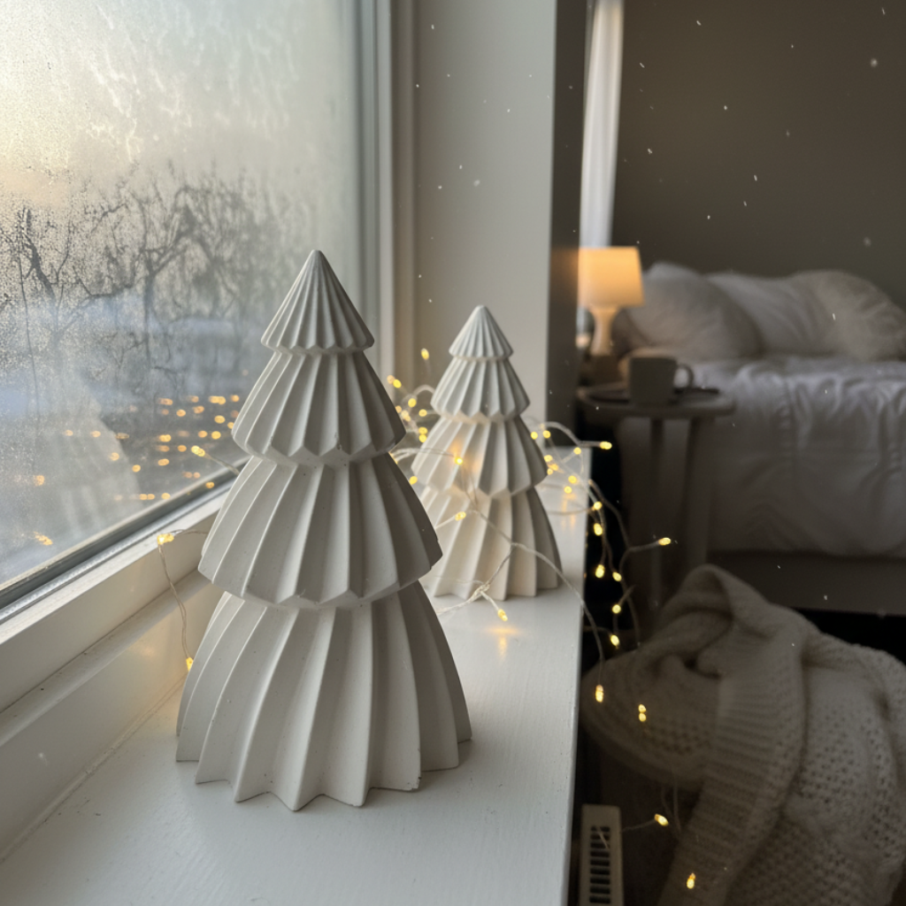 Set Árboles Navidad Geométricos - 2 Tamaños