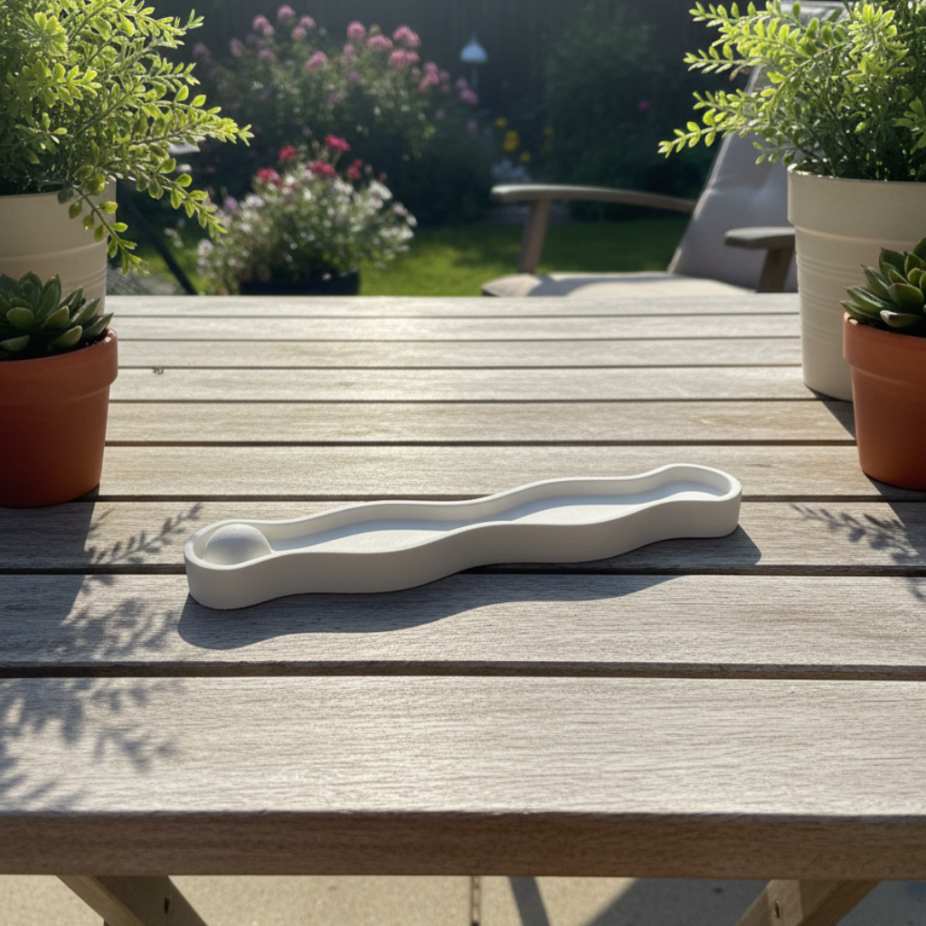 Portaincienso Curvo - Diseño Orgánico