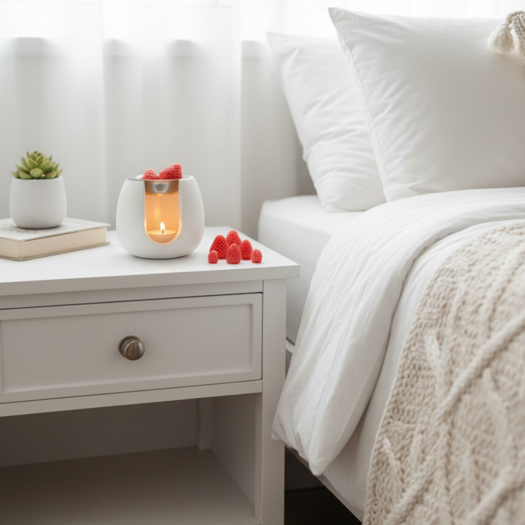 Quemador Wax Melts Ovalado Grande Blanco