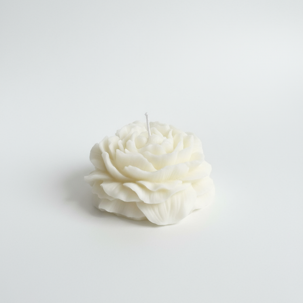 Vela Decorativa Rosa Blanca - Con Aroma