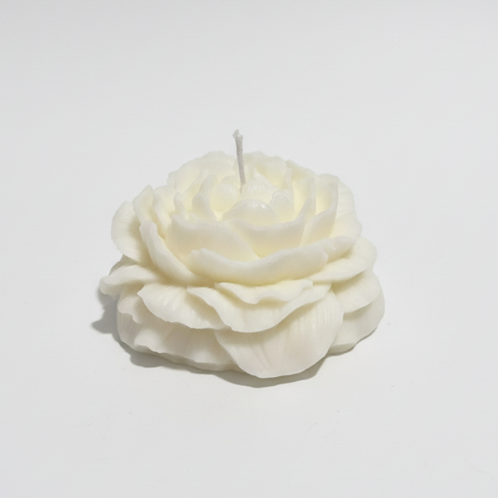 Vela Decorativa Rosa Blanca - Con Aroma