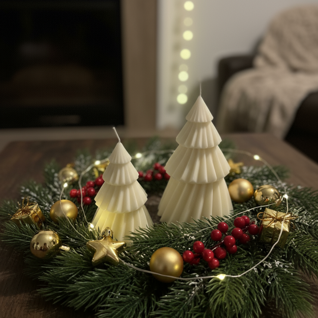 Velas Decorativas Árbol de Navidad - Set de 2