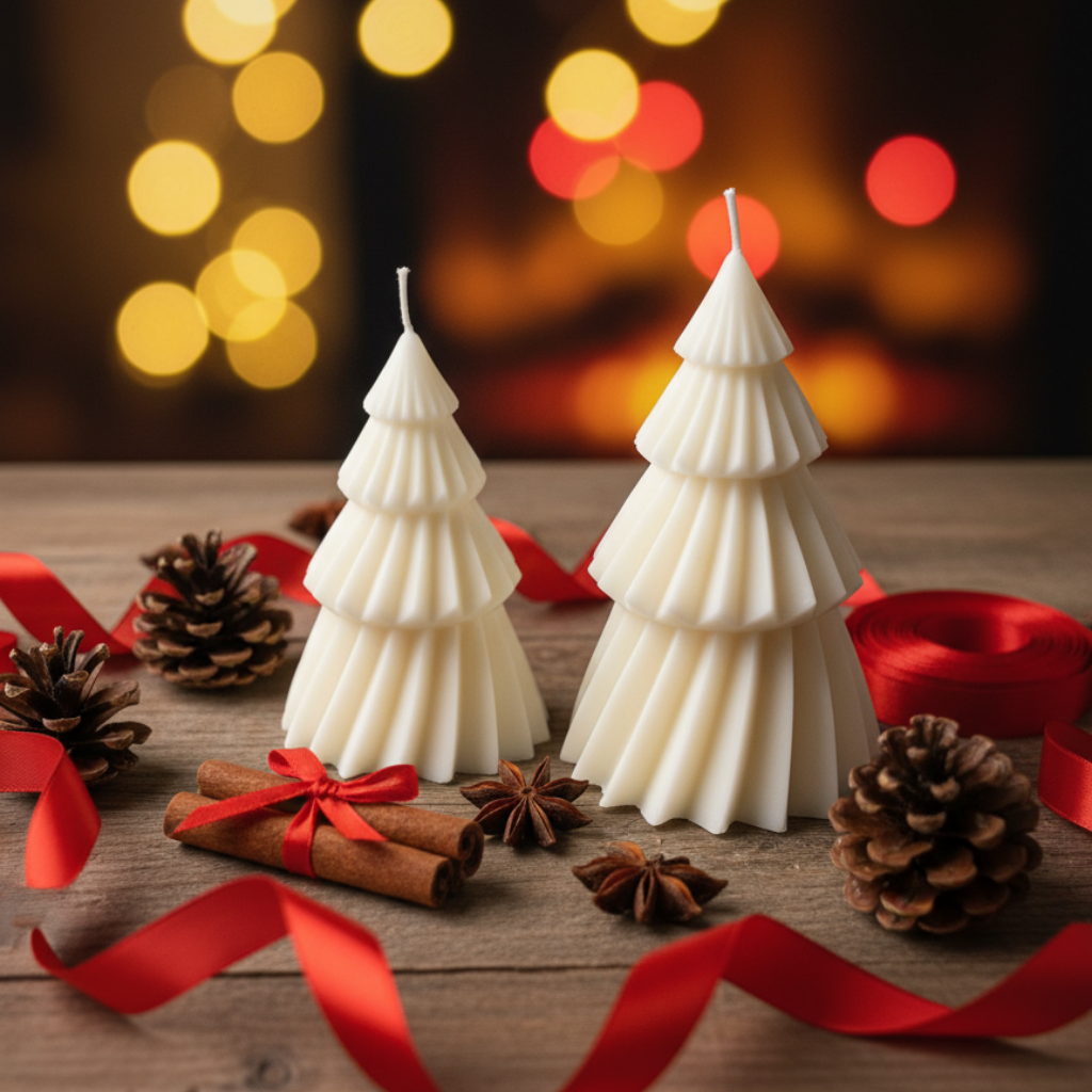 Velas Decorativas Árbol de Navidad - Set de 2