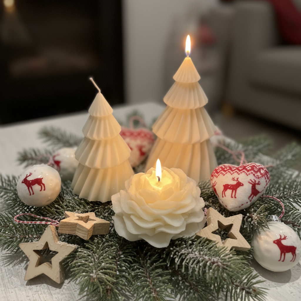 Velas Decorativas Árbol de Navidad - Set de 2