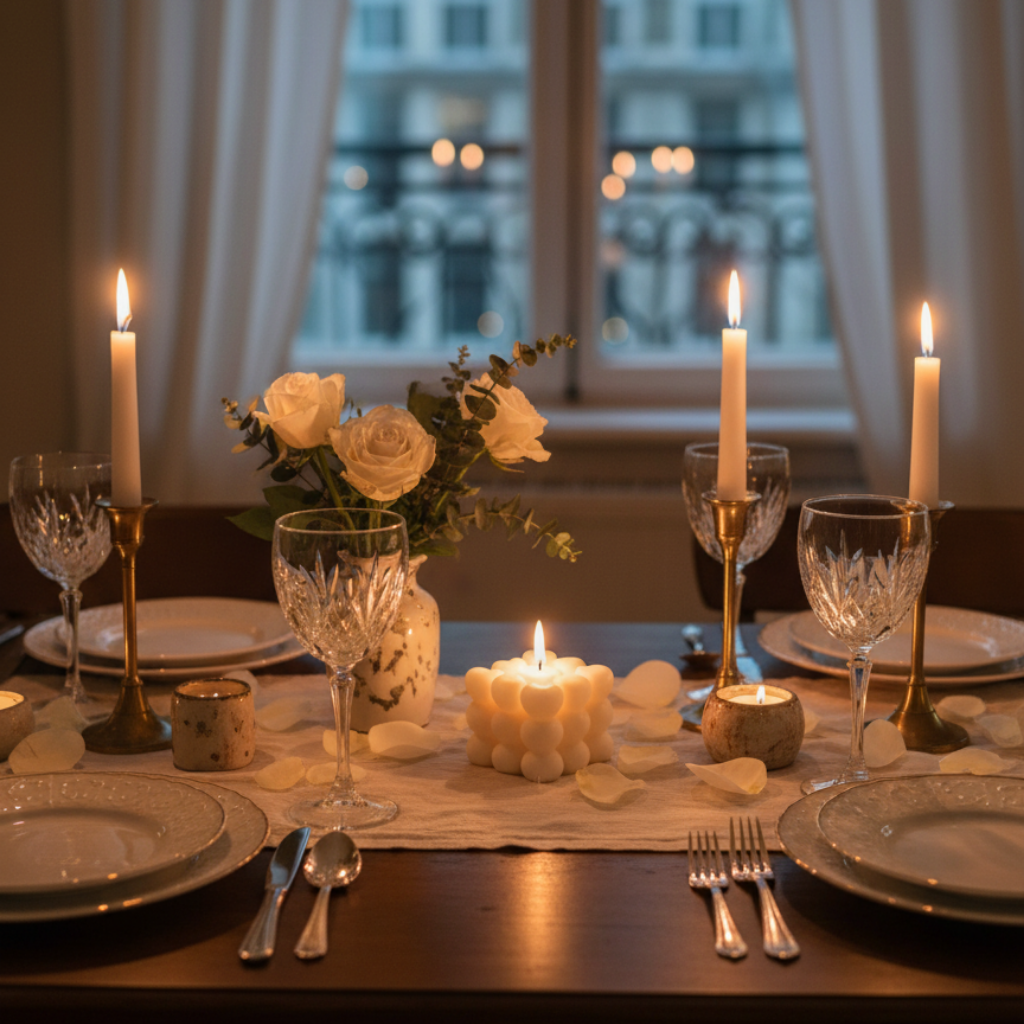 Vela Decorativa Cubo de Corazones - Sin Aroma