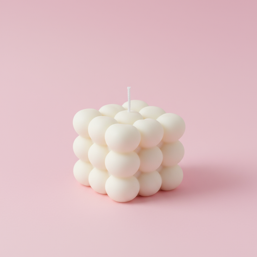 Vela Decorativa Cubo de Corazones - Sin Aroma