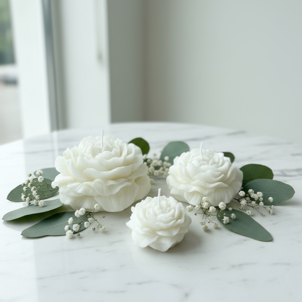 Trío de Rosas - Velas Decorativas Artesanales