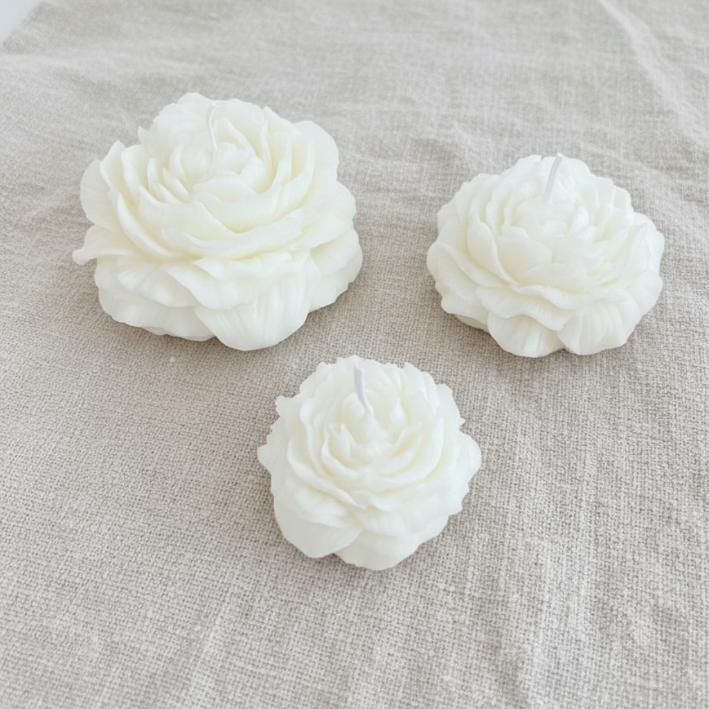 Trío de Rosas - Velas Decorativas Artesanales