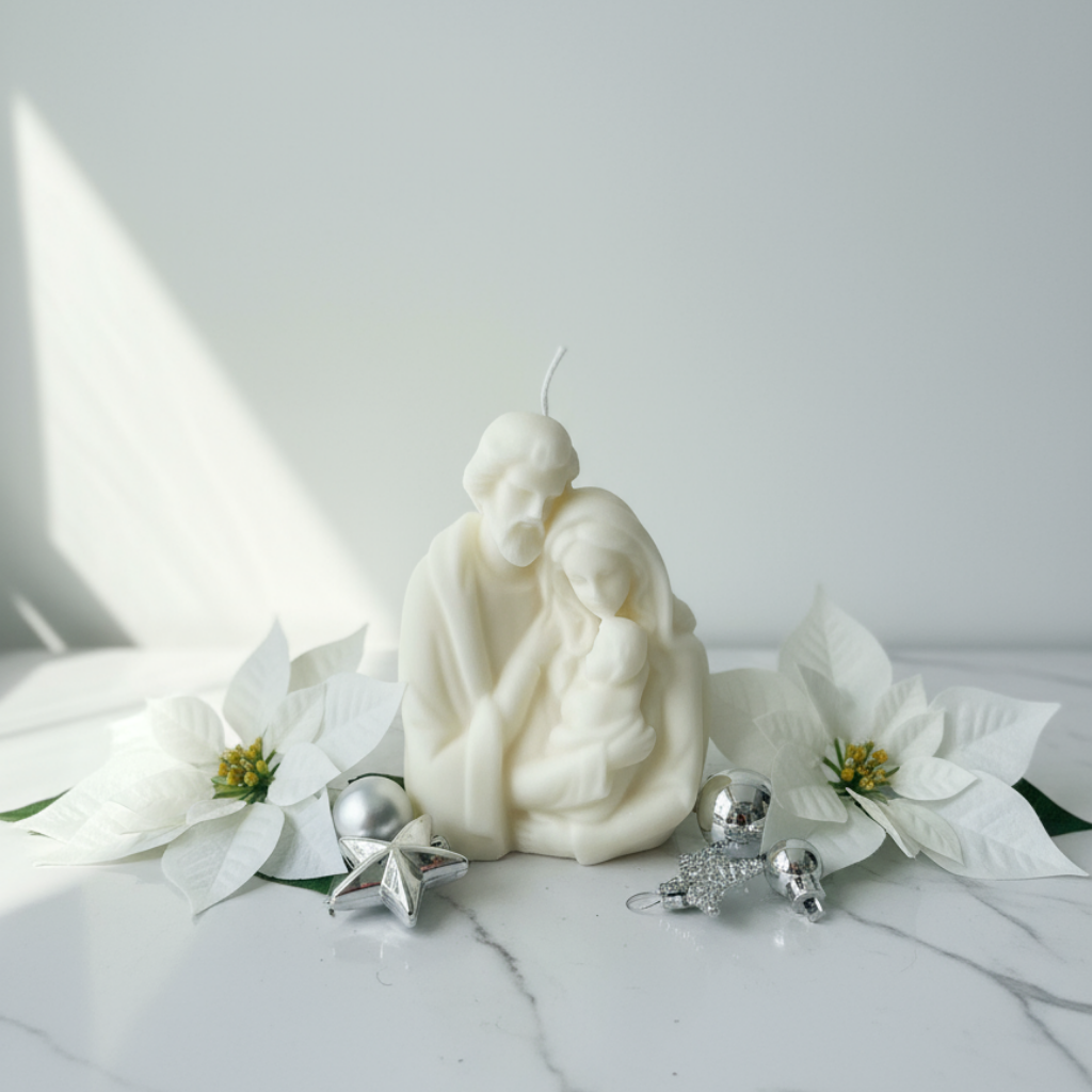 Vela Decorativa Sagrada Familia - Belén Navideño