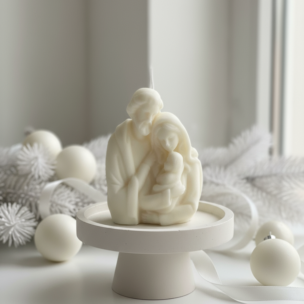 Vela Decorativa Sagrada Familia - Belén Navideño