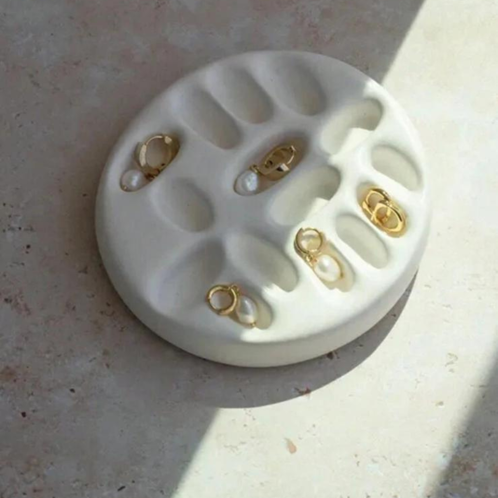 Bandeja Organizadora de Joyas - Joyero Decorativo Blanco