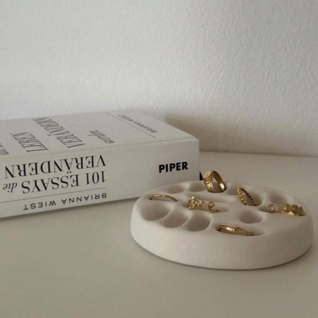 Bandeja Organizadora de Joyas - Joyero Decorativo Blanco