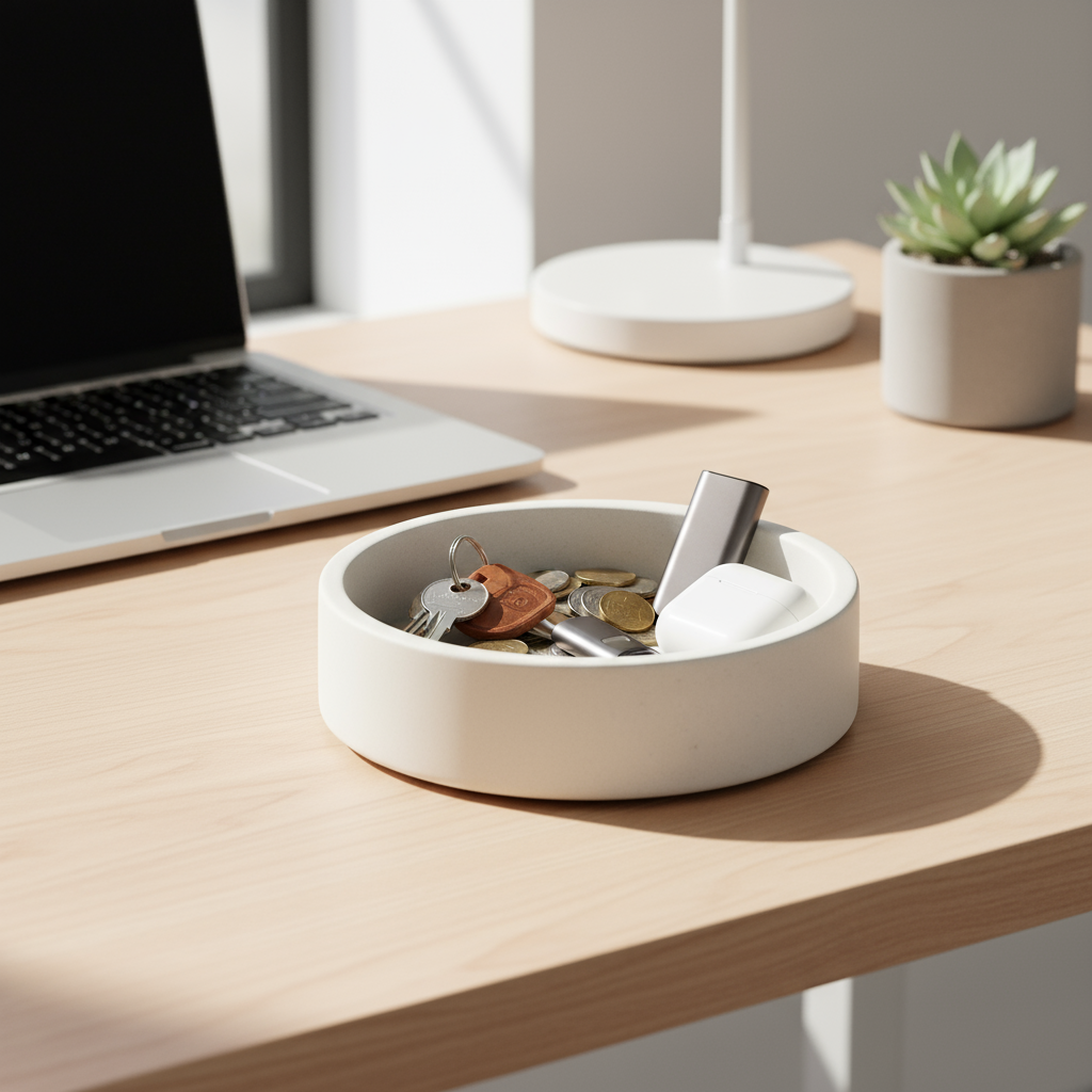 Cuenco Decorativo Minimalista Blanco