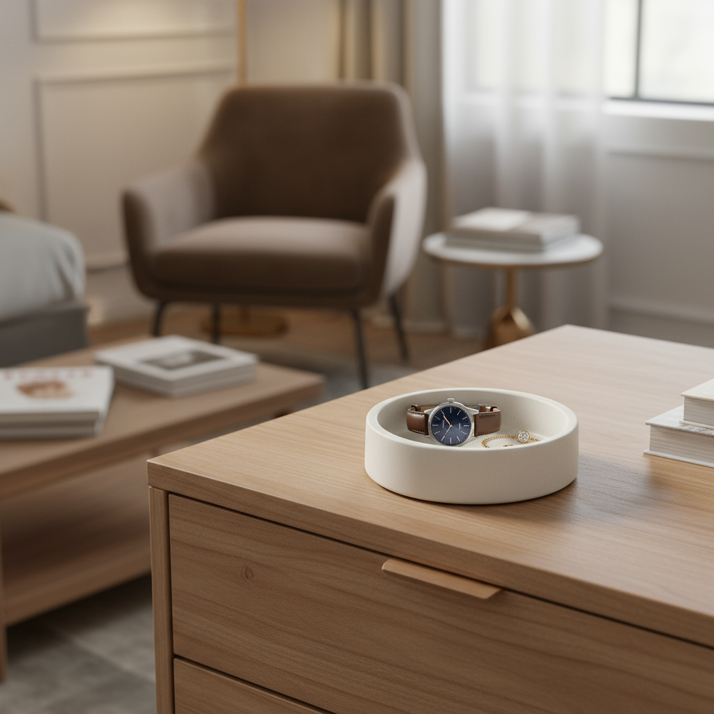 Cuenco Decorativo Minimalista Blanco