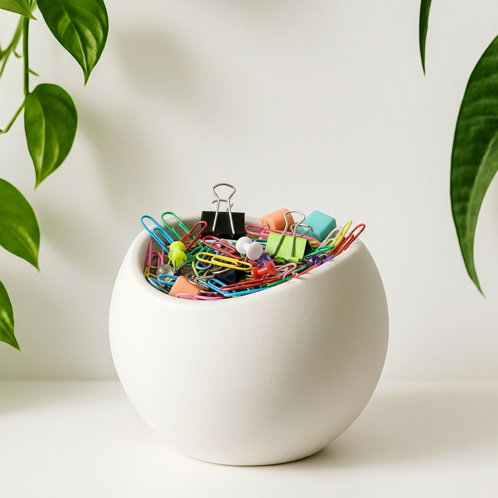 Cuenco Orgánico Asimétrico Decorativo Blanco