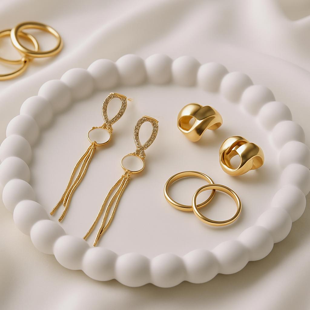 Bandeja Organizadora Blanca Burbuja - Joyero Decorativo