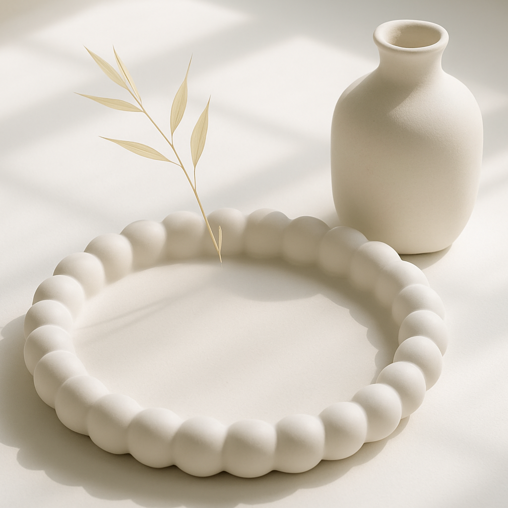 Bandeja Organizadora Blanca Burbuja - Joyero Decorativo