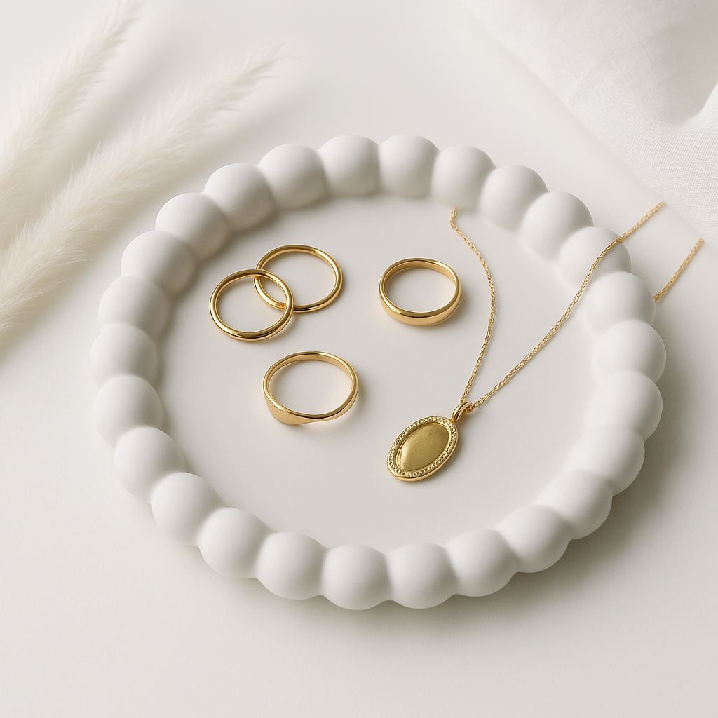 Bandeja Organizadora Blanca Burbuja - Joyero Decorativo