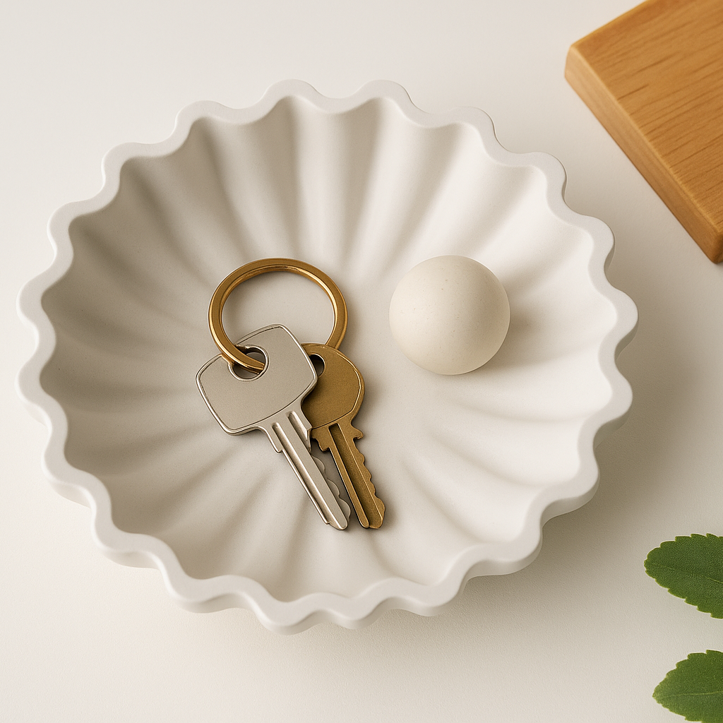 Cuenco Concha Marina Decorativo Blanco