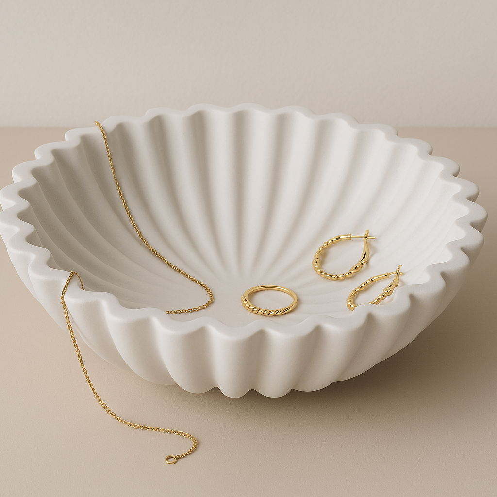 Cuenco Concha Marina Decorativo Blanco