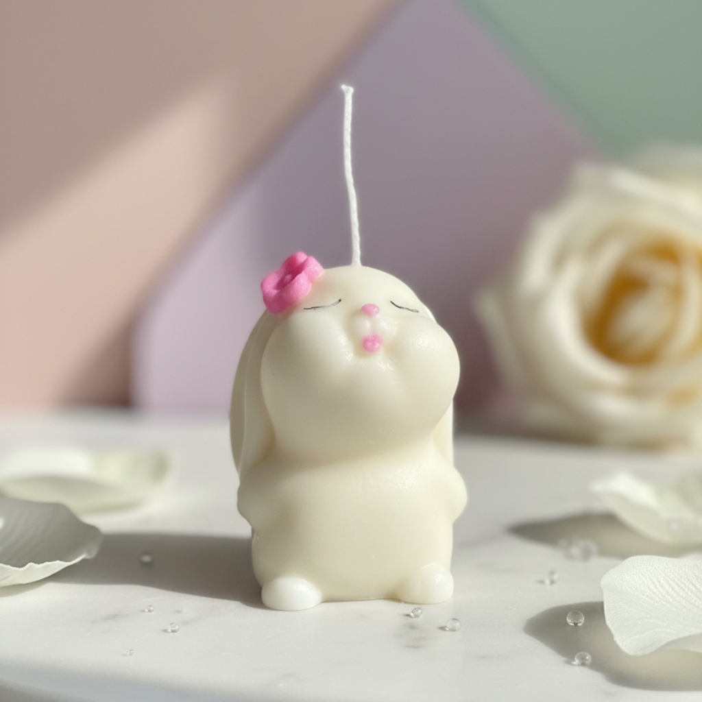 Detalle Bautizo, Comunión, Baby Shower - Vela Conejita