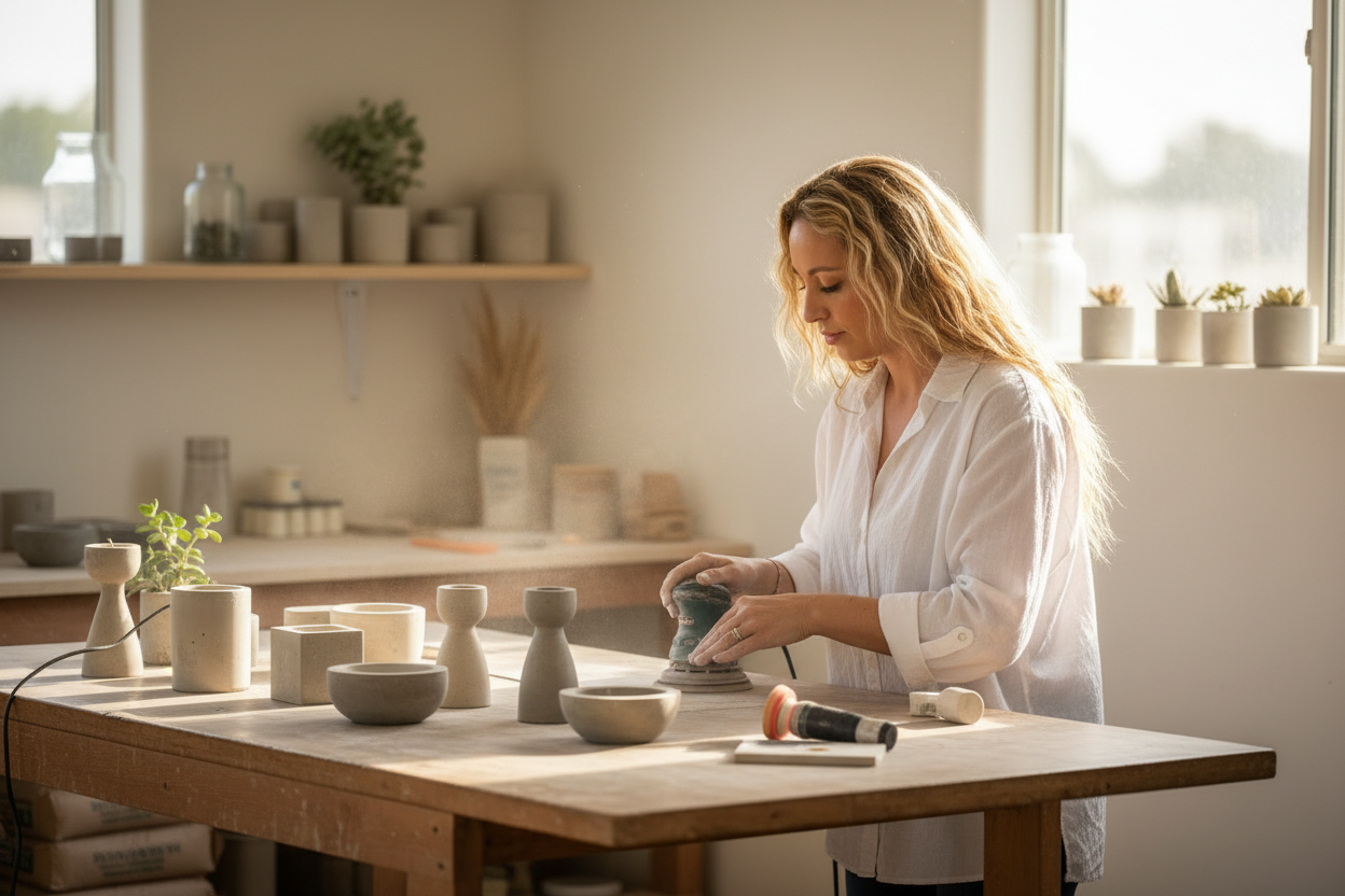 Lijando productos de cemento